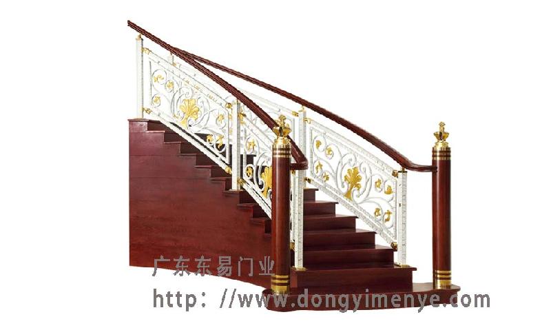 原木+鑄鋁合金樓梯扶手圖片