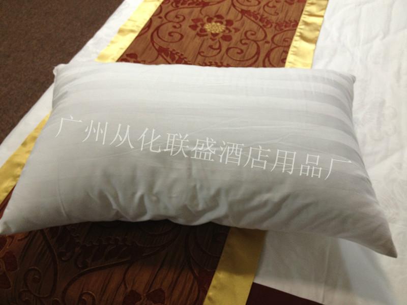 供應(yīng)酒店賓館客房枕芯 酒店床上用品舒適枕芯，全棉布仿羽絨枕芯