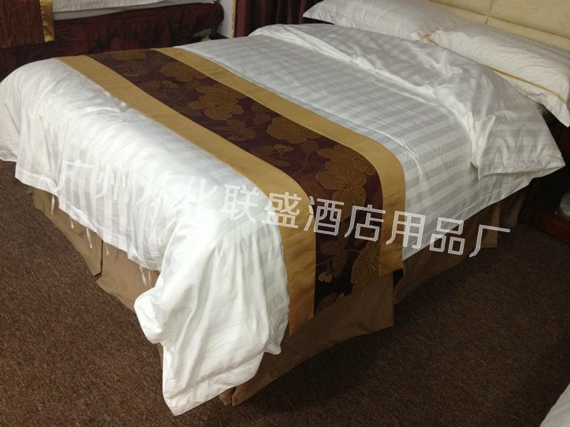 供應(yīng)酒店床上用品純色全棉貢緞四件套裝 *酒店60*60高密純棉四件套
