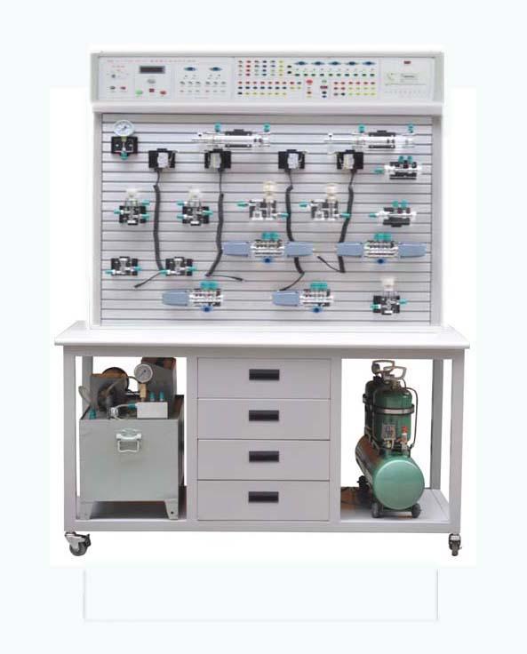 透明液壓與氣動(dòng)PLC綜合實(shí)訓(xùn)裝置圖片