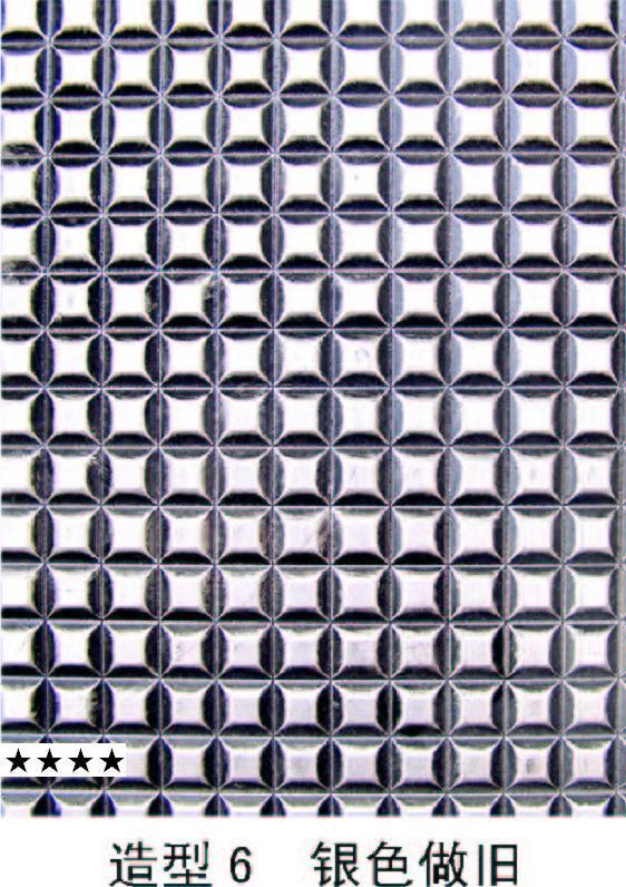 銀色做舊立體波浪板圖片