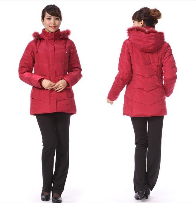 中長版女士棉服圖片