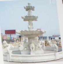 山東濰坊大型漢白玉直流噴泉圖片