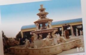 山東大型廣場人物直流石噴泉圖片