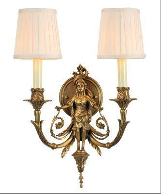 供應米白色折皺布藝燈罩壁燈，白色折皺布藝燈罩壁燈，折皺布藝燈罩壁燈