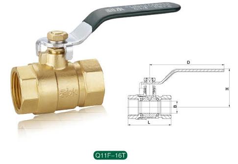 216黄铜球阀Q11F-16T,利水阀门,九星铜球阀图片