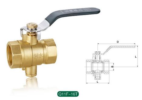 黄铜测温球阀Q11F图片