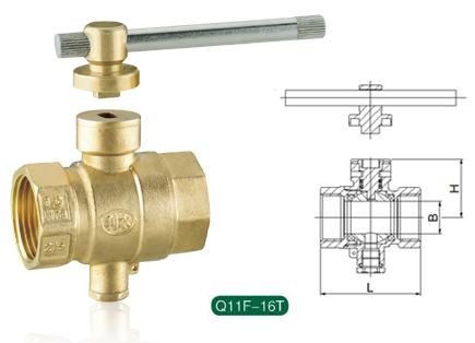 黄铜锁闭测温球阀Q11F图片