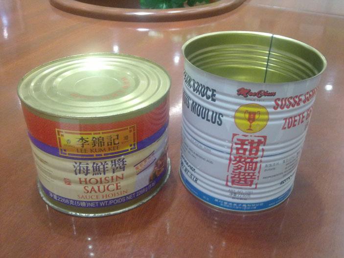 供應海鮮粉罐甜面醬罐醬油罐調味品鐵罐