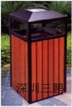 深圳公園小區(qū)園林座椅環(huán)保垃圾桶圖片