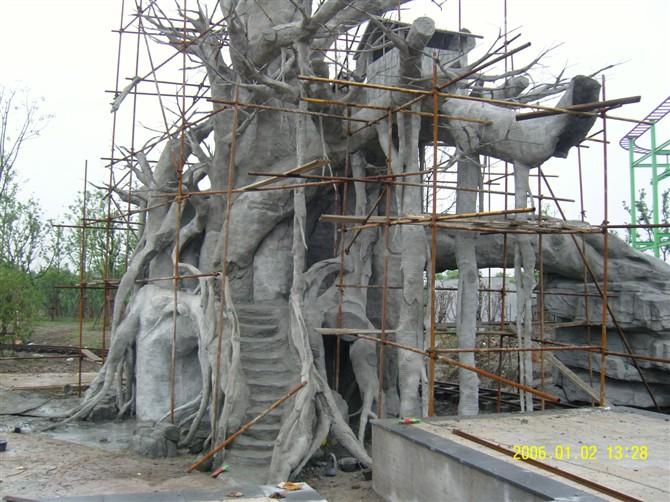 塑石假山仿真榕樹制作報(bào)價(jià)圖片