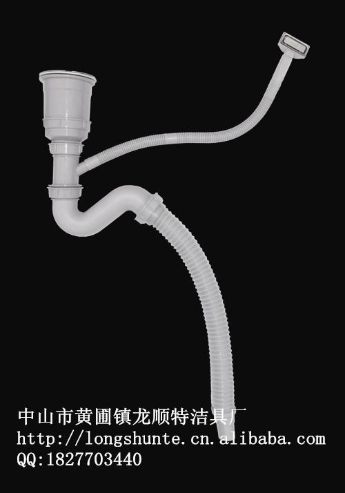 供應(yīng)龍順特110直管防臭不銹鋼落水器