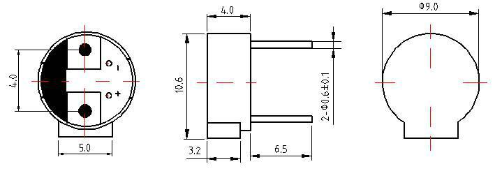供應Φ9.0×4.0電磁無源側發(fā)音一體蜂鳴器
