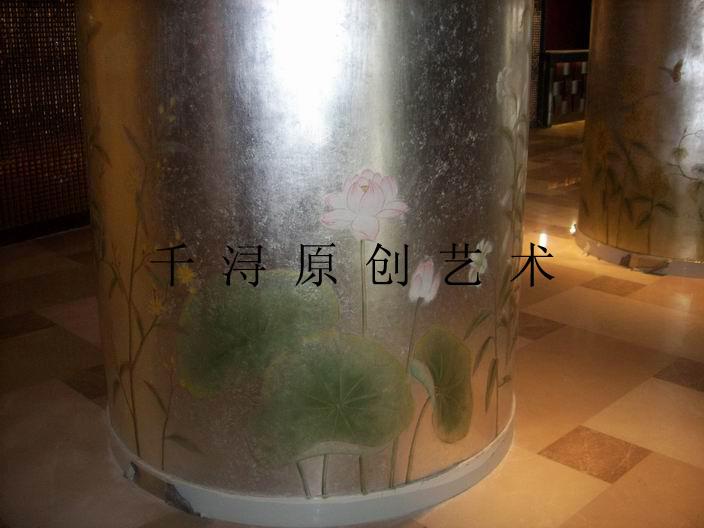 屏风大型浮雕漆画工笔花鸟生产厂家图片