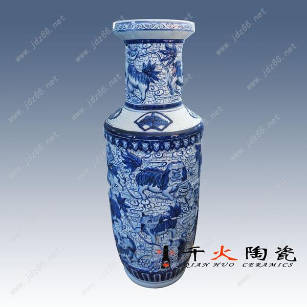 供應(yīng)青花仿古瓷 景德鎮(zhèn)青花陶瓷花瓶