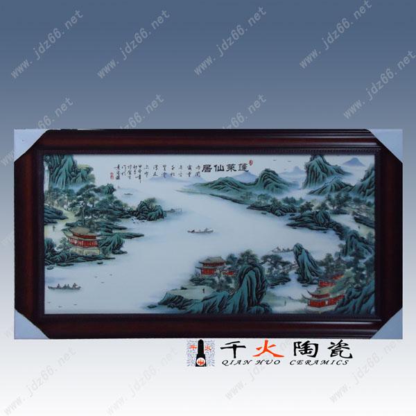 蓬萊仙居瓷板畫(huà) 陶瓷瓷板畫(huà)手繪定圖片