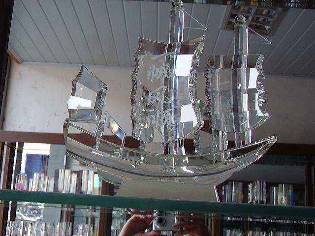 供應(yīng)廣州水晶帆船，一帆風(fēng)順禮品，廣州水晶禮品，水晶帆船紀(jì)念品