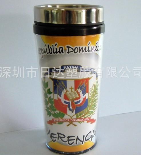 供应深圳星巴克广告杯 咖啡杯 广告促销双层 PP杯图片