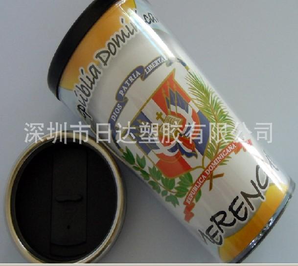供應(yīng)深圳星巴克廣告杯 咖啡杯 廣告促銷雙層 PP杯