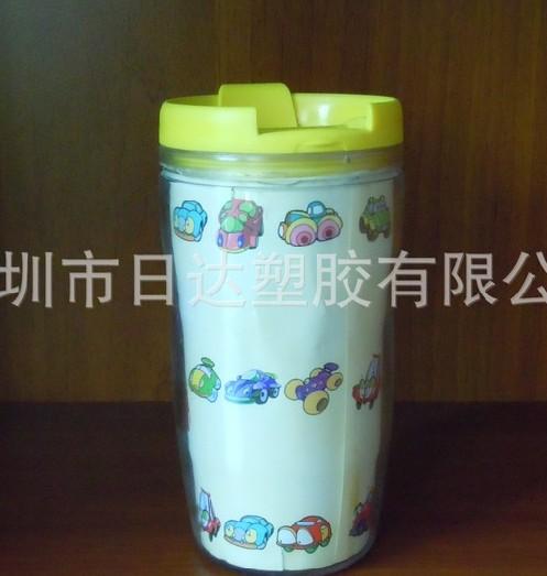 輕便簡易隨手杯│雙層塑膠廣告杯 300ml禮品贈送杯