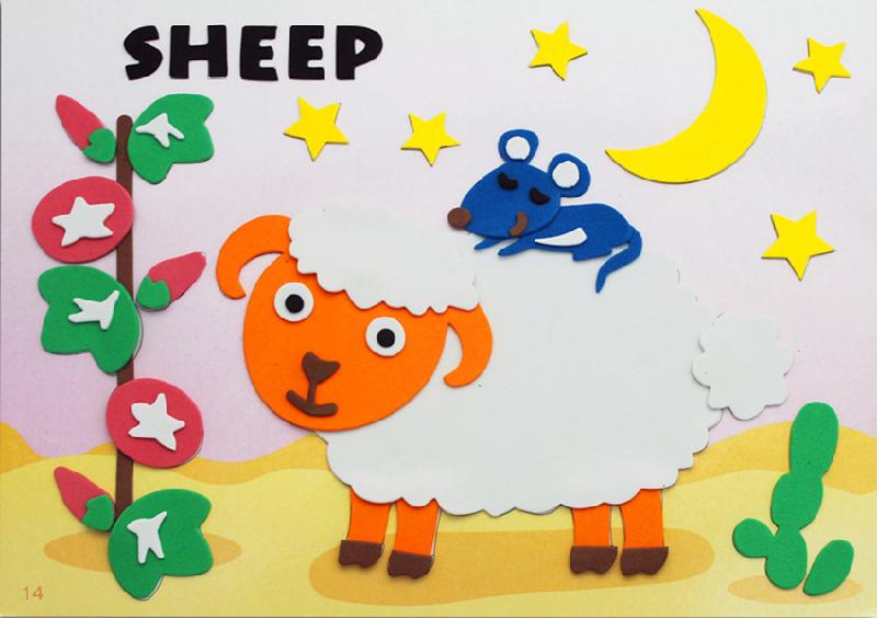 供應黑妞寶貝動物貼畫-裝飾貼畫-幼兒園創(chuàng)意貼畫