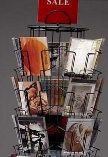 供應(yīng)明信片展示架卡片架賀卡架碟片架飾品架定做光盤架