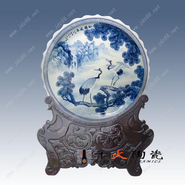 景德鎮(zhèn)陶瓷定制廠家供應(yīng) 青花陶瓷大瓷盤