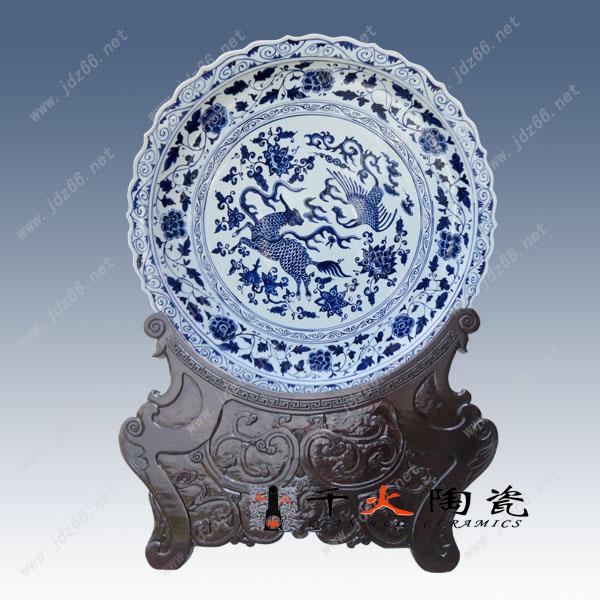 景德鎮(zhèn)陶瓷定制廠家供應(yīng) 青花陶瓷大瓷盤