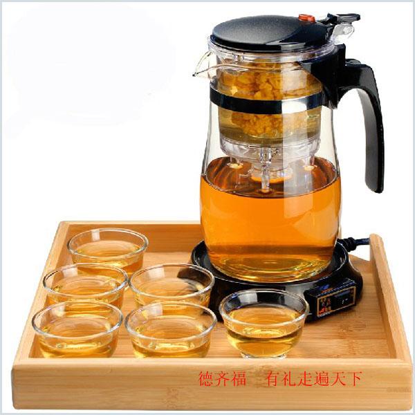 供应玻璃茶具批发湖南玻璃茶具定做飘逸杯定做