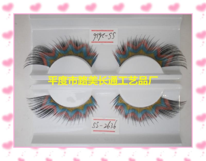 供應(yīng)色彩夸張假睫毛