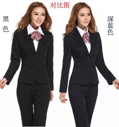供應(yīng)淄博韓版時尚女職業(yè)裝工作服