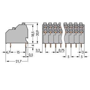 PCB弹簧式接线端子250图片