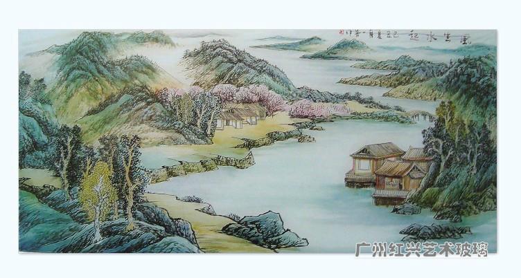 供應背景墻隔斷裝飾藝術玻璃流水生財  價格從優(yōu)