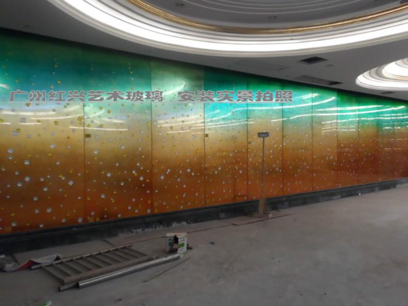 供應(yīng)藝術(shù)玻璃大堂酒店背景批發(fā)供應(yīng)商一帆風(fēng)順18620671146