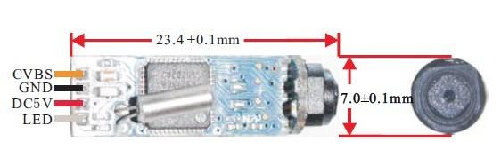 外径7mm高清微型摄像头内窥镜模组图片