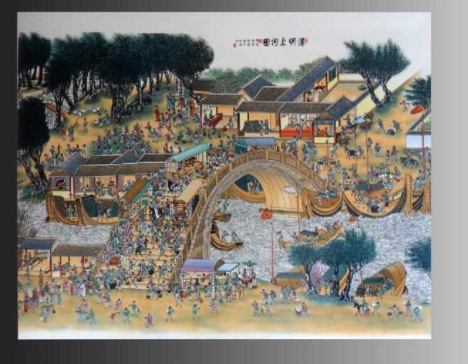 清明上河图瓷板画 艺术陶瓷瓷板画批发报价 景德镇陶瓷壁画