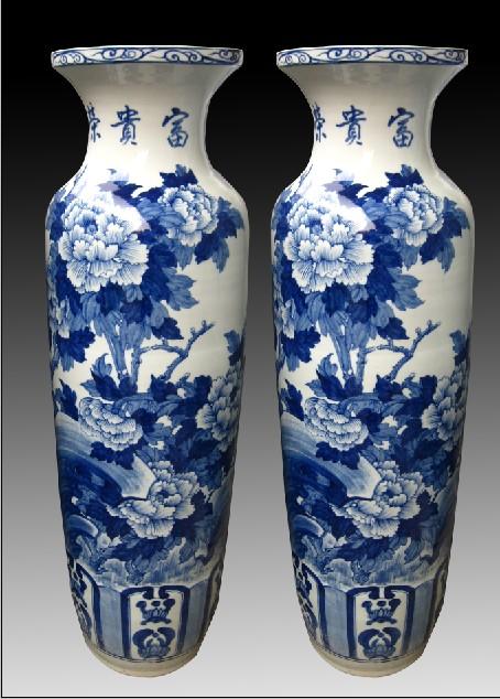 景德鎮(zhèn)落地大花瓶陶瓷禮品花瓶圖片
