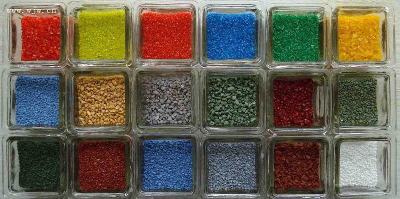 供應石家莊馬路采砂顆粒鋪設公園景觀道路彩色沙粒鋪設采砂顆粒價格