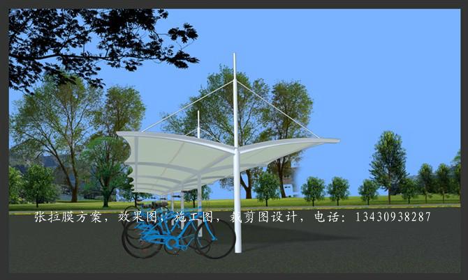膜結(jié)構(gòu)車棚-樣式多樣化圖片