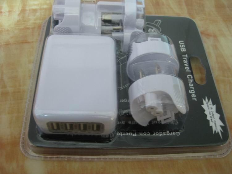 4usb旅充 4usb充電器廠(chǎng)家 BSMI CE認(rèn)證電源適配器