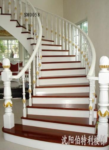 沈陽純實木樓梯圖片