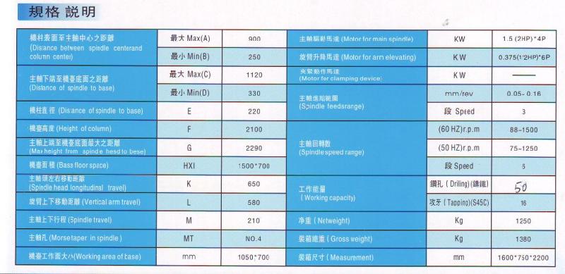 供應(yīng)臺灣鴻昌鴻穎搖臂鉆蘇州太倉常州