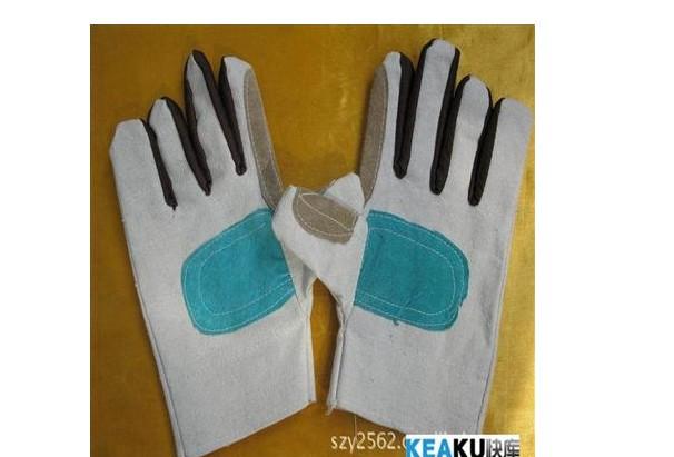 供應(yīng)江蘇帆布加皮皮手套廠家，揚(yáng)州帆布加皮皮手套供應(yīng)商