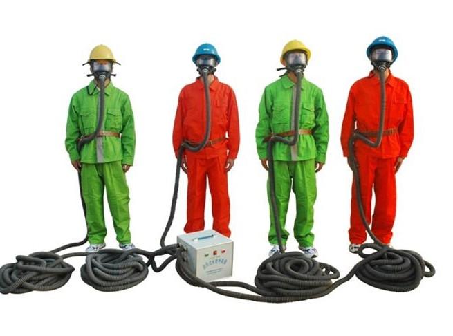 供應電動送風式長管呼吸器/1-4人使用長管呼吸器/面罩腰帶長管送風機