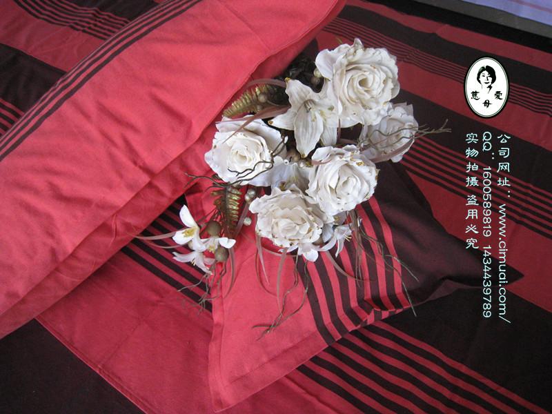 供應(yīng)“慈母愛(ài)”老粗布平織大三件套250*250 慈母愛(ài)老粗布平織大三件套250