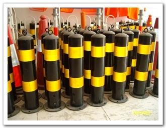 惠州道口警示樁規(guī)格是多少？惠州路口警示樁哪里可以定做-