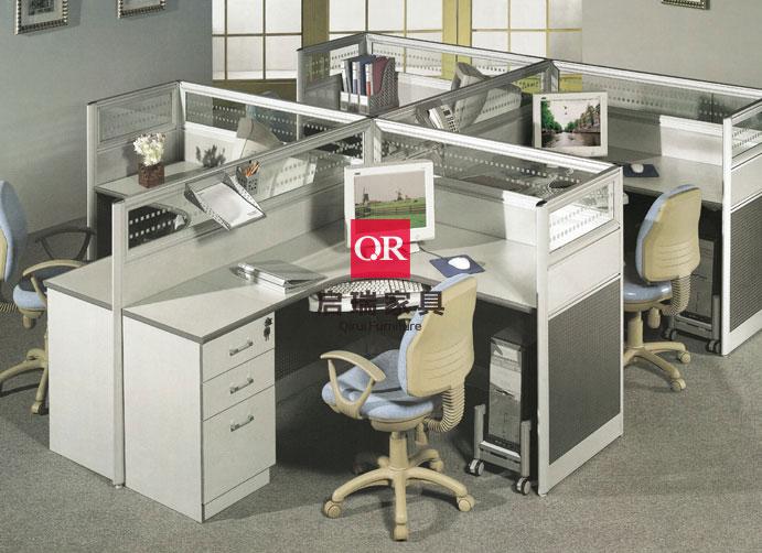 供應(yīng)屏風(fēng)辦公桌BQR1504_四人組合桌_電腦桌_時(shí)尚職員桌