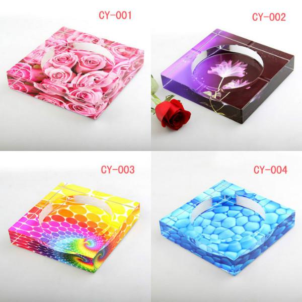 供應水晶煙灰缸彩色辦公禮品