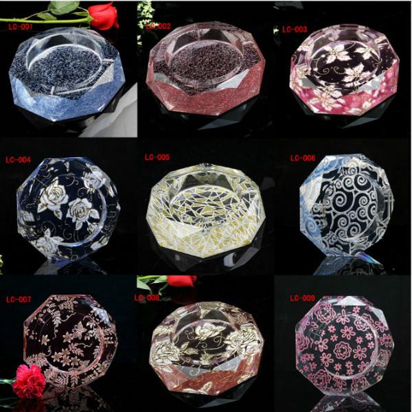 供應水晶煙灰缸彩色辦公禮品