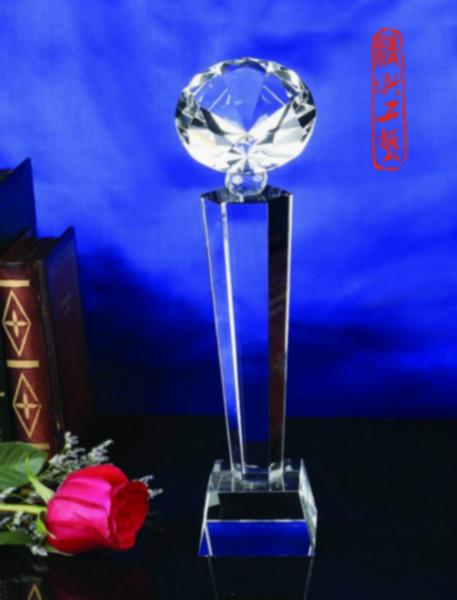 供應(yīng)*水晶廣州獎杯獎牌浦江水晶